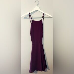 Forever 21 Plum Mini Dress Spaghetti Strap Fit & Flare Going Out Flowy Party